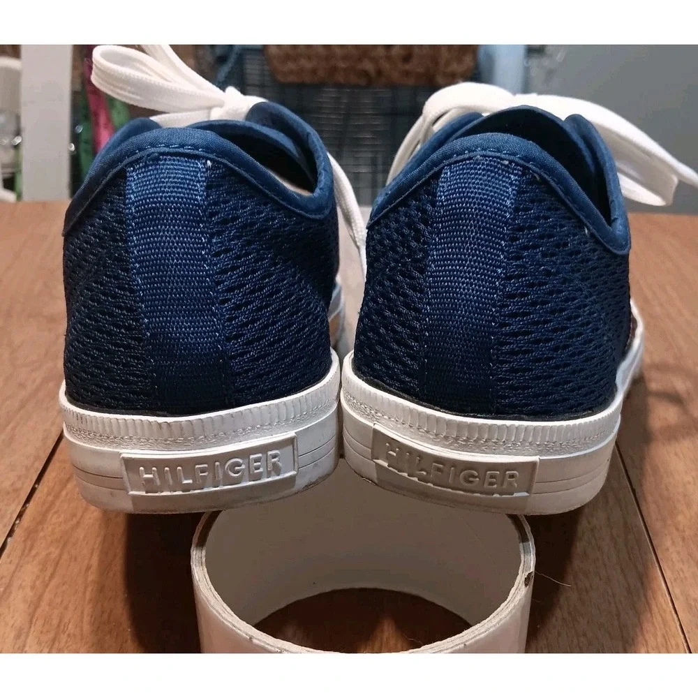 Tommy Hilfiger Sneakers Shoes Women's Size 9 M Red White‎ Stripe Mesh Dark Blue